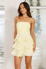 Behind The Scenes Mini Dress Yellow