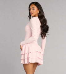 Sweet Plans Ahead Long Sleeve Skater Dress