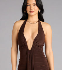 Allyssa Halter Sash Mermaid Formal Dress