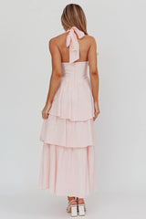 Shaya Tiered Ruffle Maxi Dress Pink