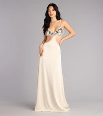 Marybelle Satin A-Line Formal Dress