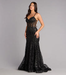 Pam Glitter Strappy Mermaid Ball Gown
