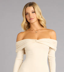Wrapped In Charm Off-Shoulder Mini Dress