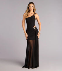 Layton Mesh One Shoulder Mermaid Formal Dress