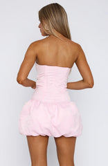 Princess Era Strapless Mini Dress Baby Pink