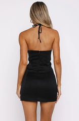 Sweet Talk Embellished Mini Dress Black