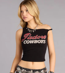 J’Adore Cowboys Graphic Crop Top