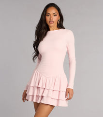 Sweet Plans Ahead Long Sleeve Skater Dress