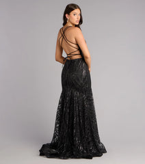 Pam Glitter Strappy Mermaid Ball Gown