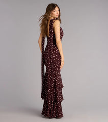 Jodie Polka Dot Chiffon Mermaid Formal Dress