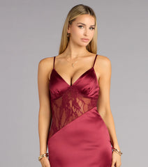 Angelica Lace Satin Mermaid Formal Dress