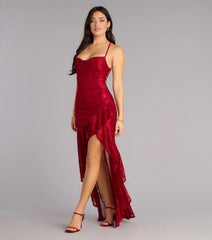 Kaia Square Halter Slit Formal Dress