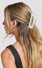 Wilda Hair Clip - Rectangle Claw Hair Clip in Cream