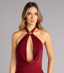 Captivating Tonight Halter Keyhole Mermaid Dress