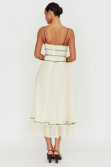 Maidens Tie Accent Maxi Dress Cream