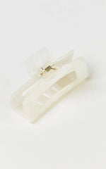 Wilda Hair Clip - Rectangle Claw Hair Clip in Cream
