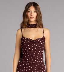 Jodie Polka Dot Chiffon Mermaid Formal Dress
