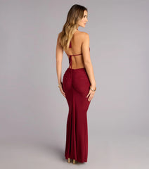 Captivating Tonight Halter Keyhole Mermaid Dress