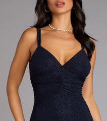 Bailey Glitter Low Back Mermaid Formal Dress