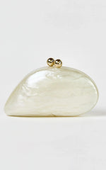 Nami  Clutch Bag in Pearl