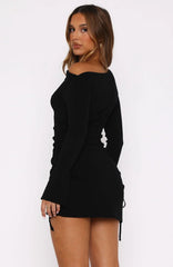 Moment For Life Long Sleeve Mini Dress Black