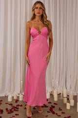 In A Daze Gathered Bust Maxi Dress Hot Pink