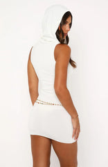 Out Of My Head Knit Mini Dress Off White