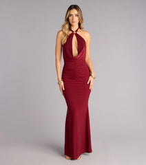 Captivating Tonight Halter Keyhole Mermaid Dress