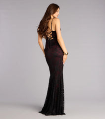 Ellianna Lace Cowl Neck Mermaid Dress